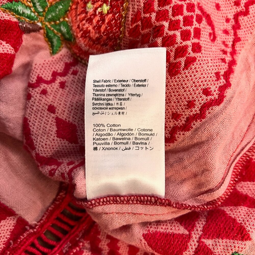 Farm Rio Strawberry Jacquard Cotton Maxi Dress Sz S - Picture 8 of 16